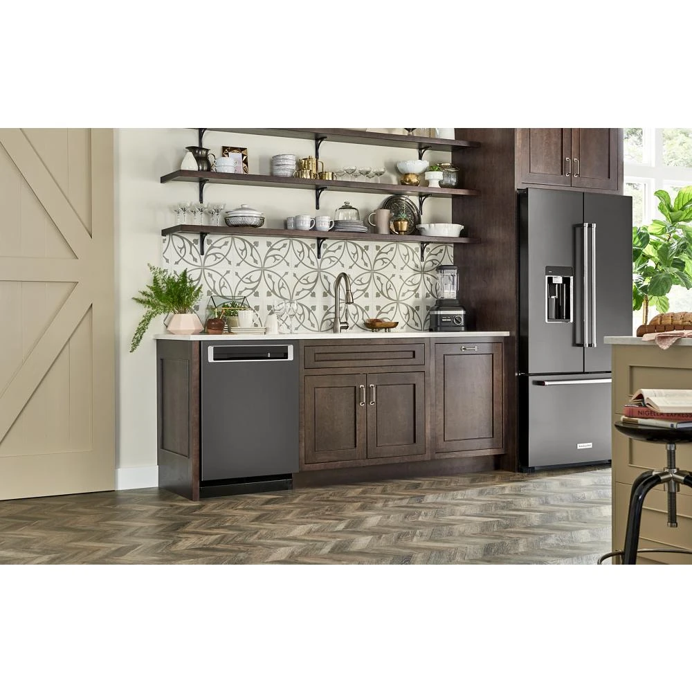 23.8 cu. ft. 36" Counter-Depth French Door Platinum Interior Refrigerator with PrintShield™ Finish KRFC704FBS