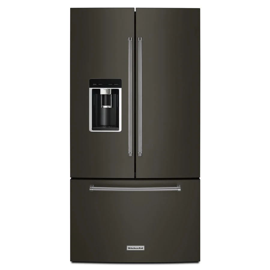23.8 cu. ft. 36" Counter-Depth French Door Platinum Interior Refrigerator with PrintShield™ Finish KRFC704FBS