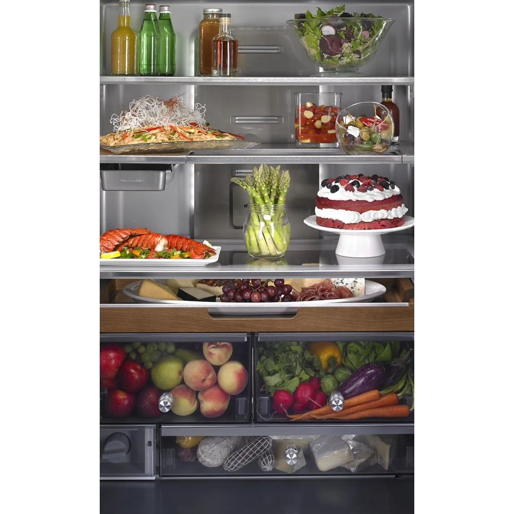 23.8 cu. ft. Counter-Depth French Door Platinum Interior Refrigerator with PrintShield™ Finish KRFC704FPS