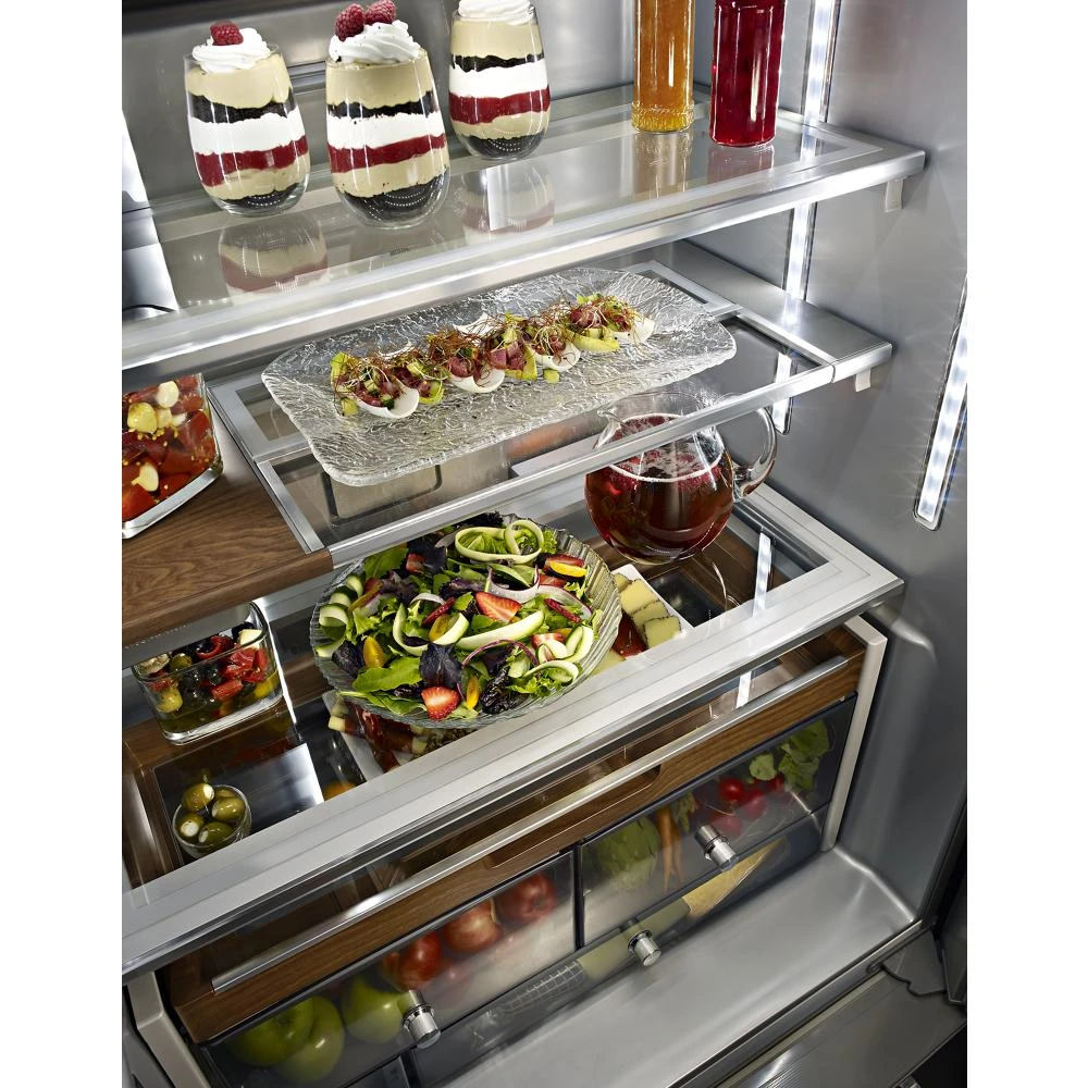 23.8 cu. ft. Counter-Depth French Door Platinum Interior Refrigerator with PrintShield™ Finish KRFC704FPS