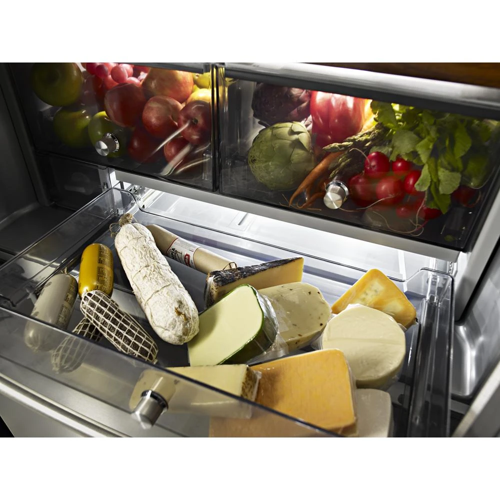 23.8 cu. ft. Counter-Depth French Door Platinum Interior Refrigerator with PrintShield™ Finish KRFC704FPS