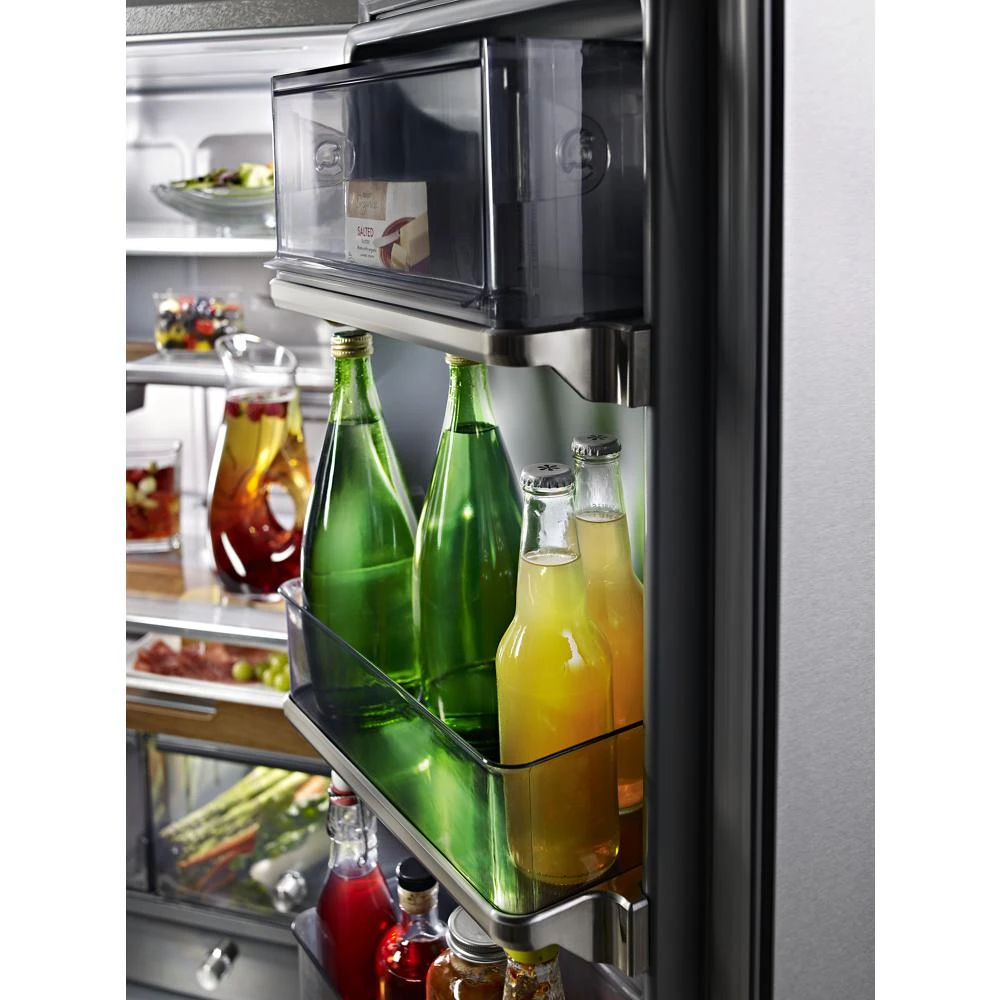 23.8 cu. ft. Counter-Depth French Door Platinum Interior Refrigerator with PrintShield™ Finish KRFC704FPS