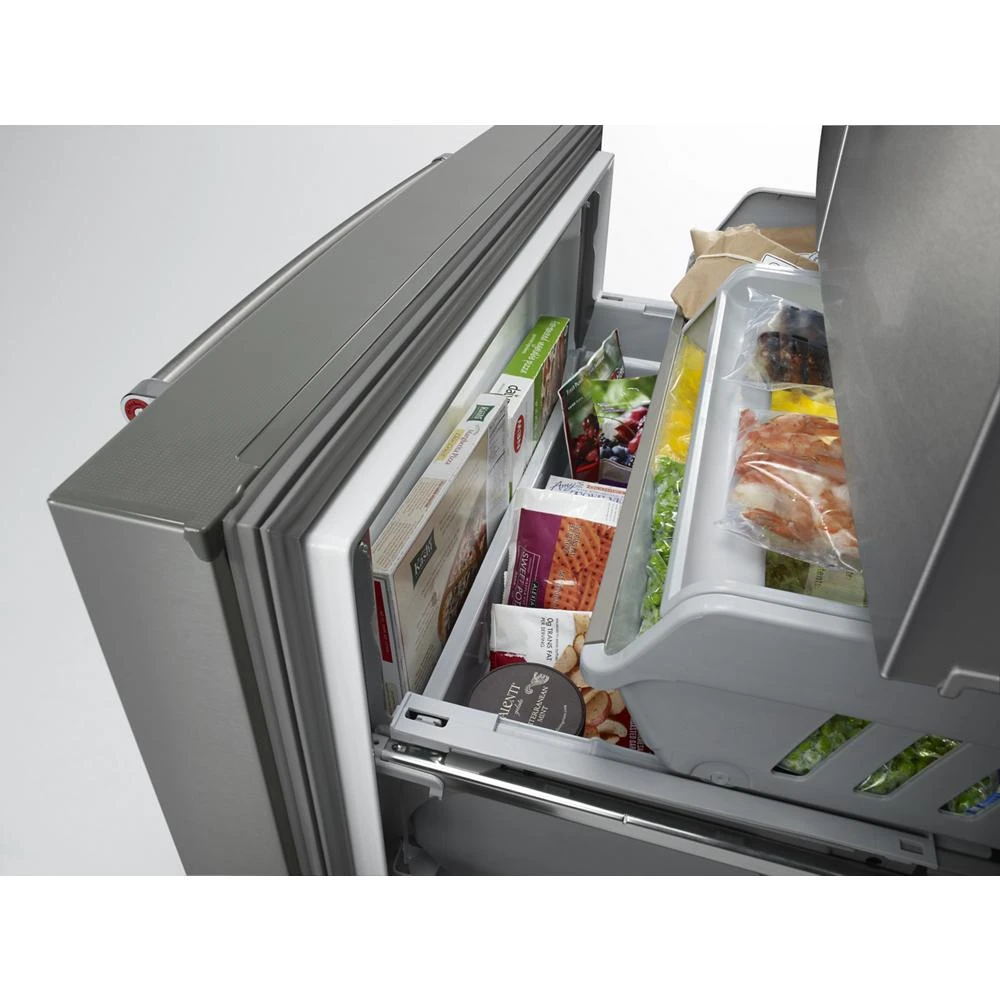 23.8 cu. ft. Counter-Depth French Door Platinum Interior Refrigerator with PrintShield™ Finish KRFC704FPS
