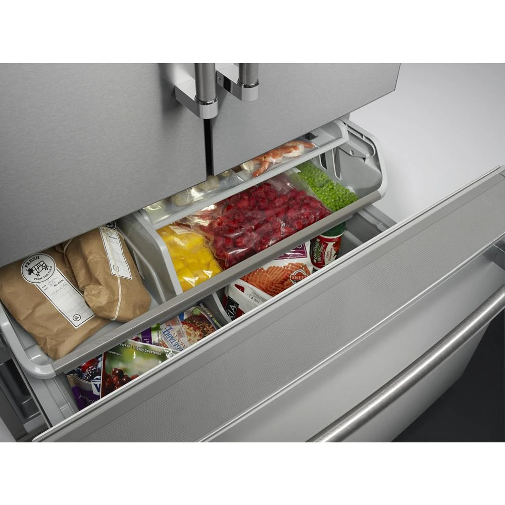 23.8 cu. ft. Counter-Depth French Door Platinum Interior Refrigerator with PrintShield™ Finish KRFC704FPS