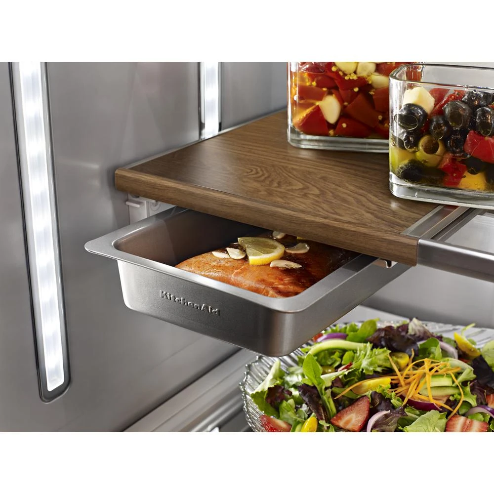 23.8 cu. ft. Counter-Depth French Door Platinum Interior Refrigerator with PrintShield™ Finish KRFC704FPS