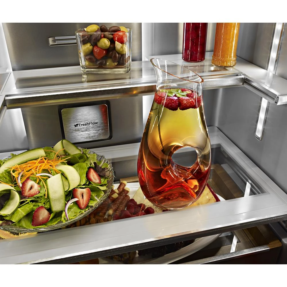 23.8 cu. ft. Counter-Depth French Door Platinum Interior Refrigerator with PrintShield™ Finish KRFC704FPS
