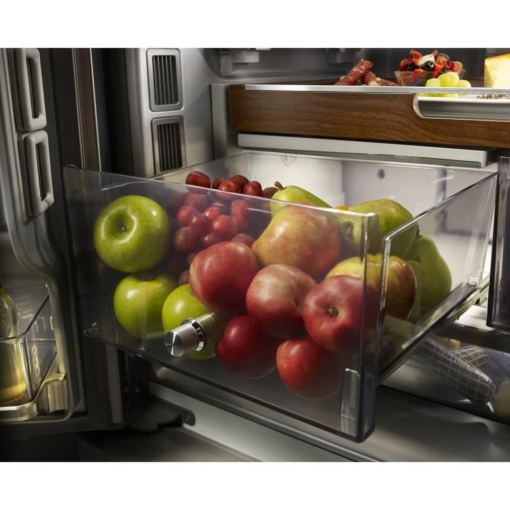 23.8 cu. ft. Counter-Depth French Door Platinum Interior Refrigerator with PrintShield™ Finish KRFC704FPS