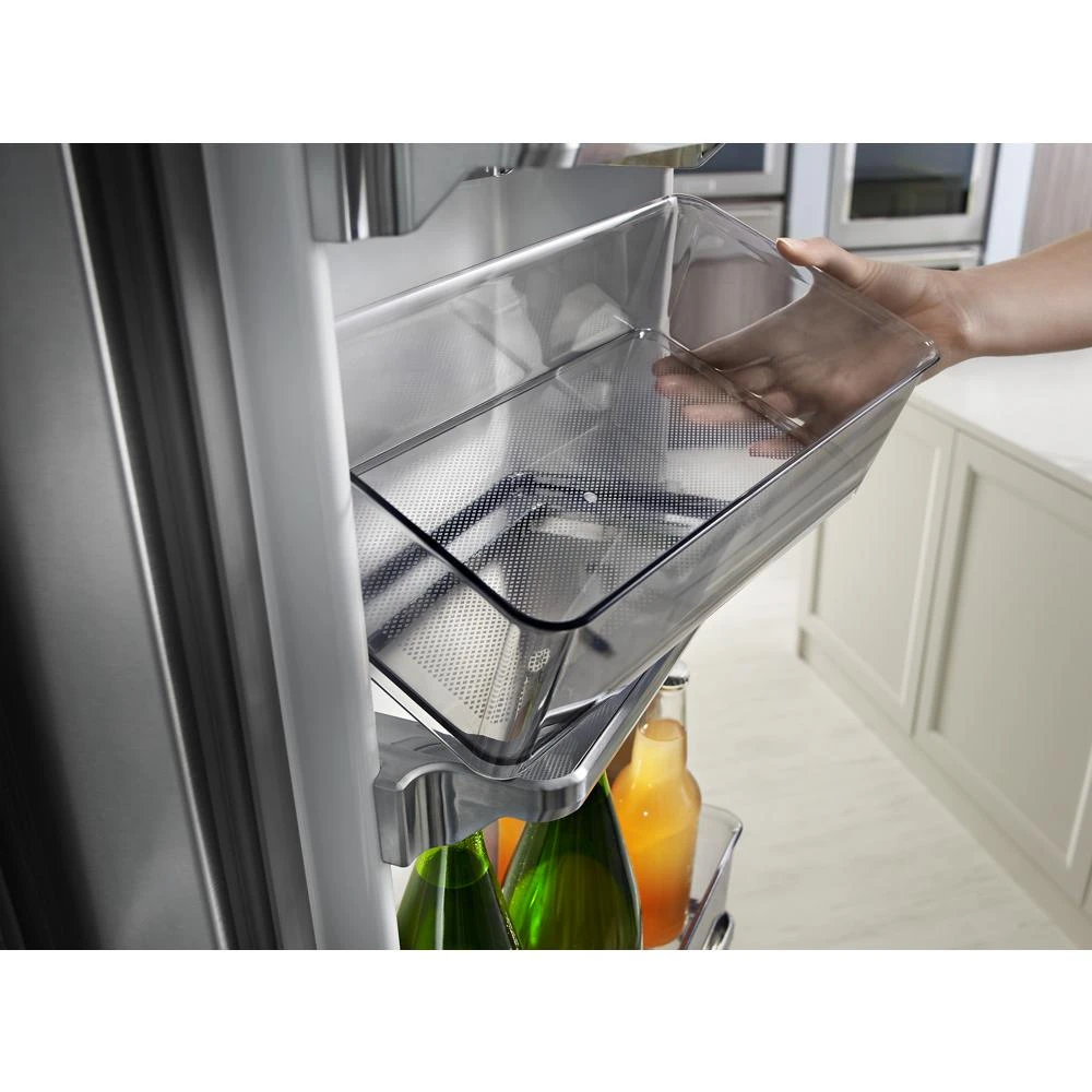 23.8 cu. ft. Counter-Depth French Door Platinum Interior Refrigerator with PrintShield™ Finish KRFC704FPS