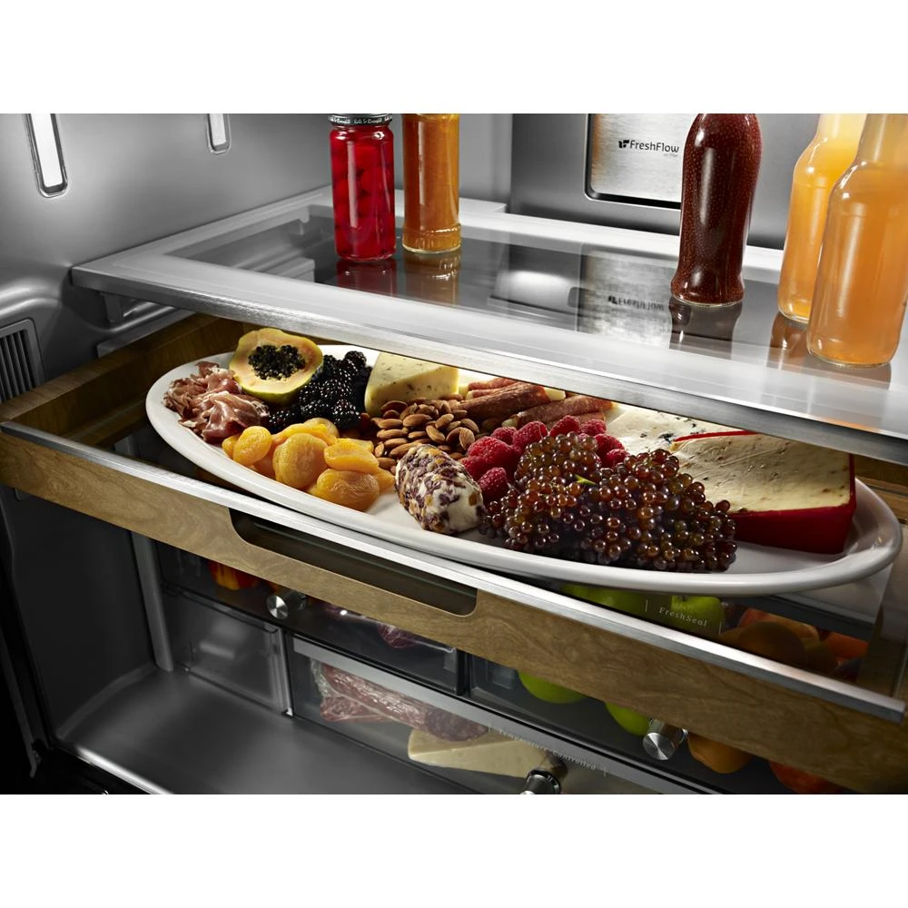 23.8 cu. ft. Counter-Depth French Door Platinum Interior Refrigerator with PrintShield™ Finish KRFC704FPS