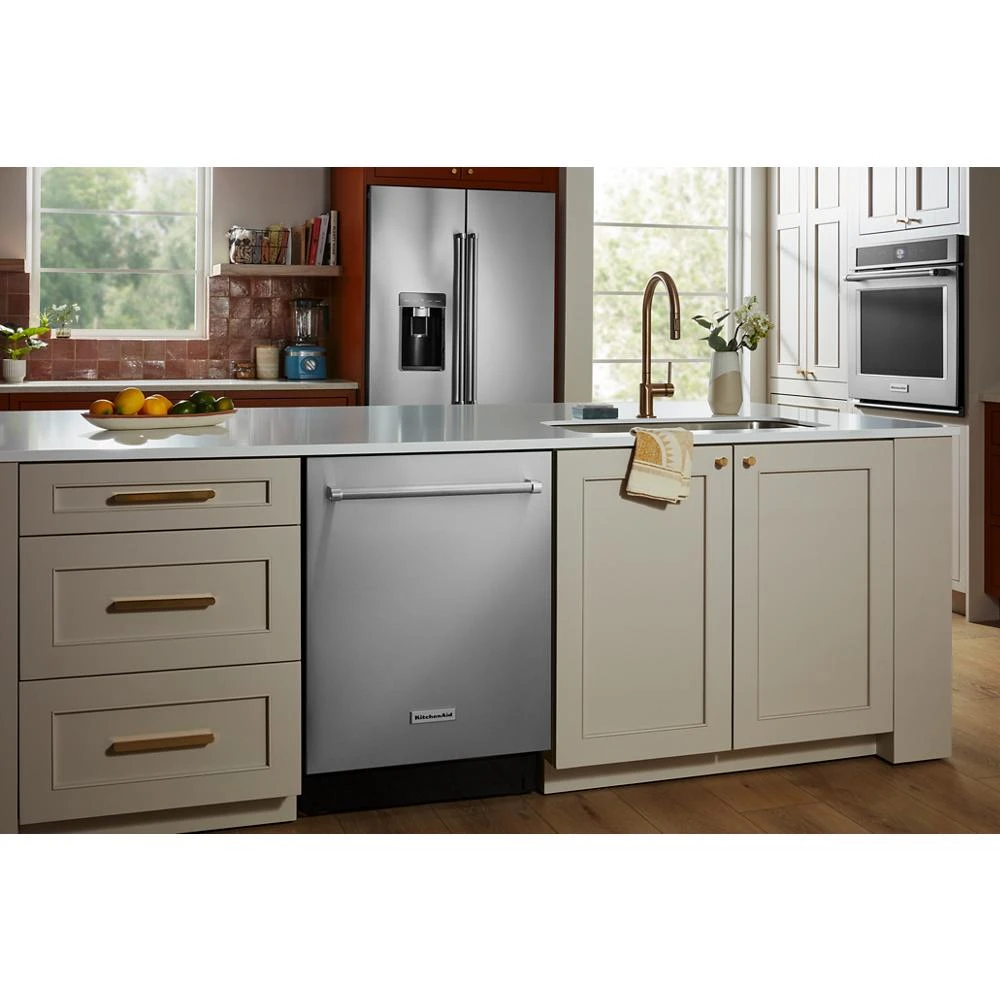 23.8 cu. ft. Counter-Depth French Door Platinum Interior Refrigerator with PrintShield™ Finish KRFC704FPS