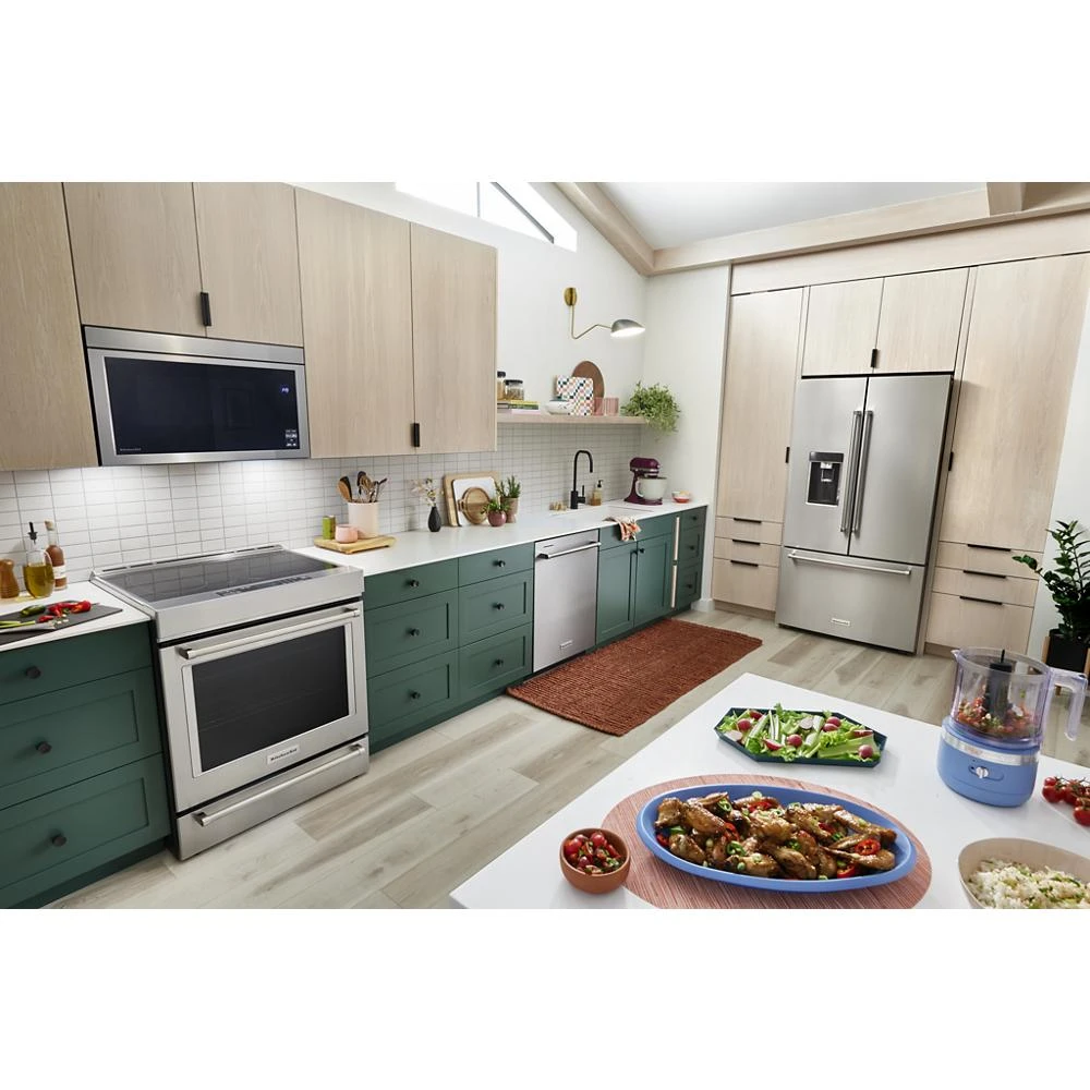 23.8 cu. ft. Counter-Depth French Door Platinum Interior Refrigerator with PrintShield™ Finish KRFC704FPS