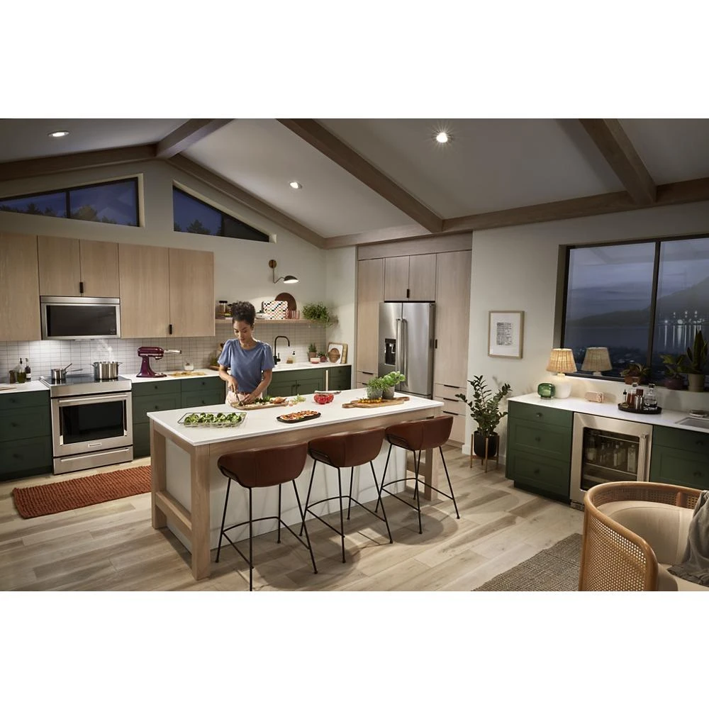 23.8 cu. ft. Counter-Depth French Door Platinum Interior Refrigerator with PrintShield™ Finish KRFC704FPS