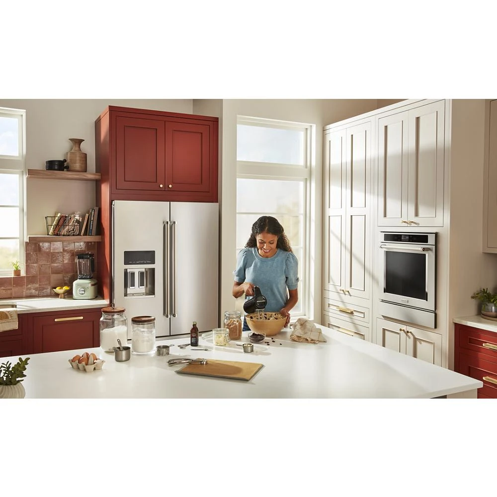 23.8 cu. ft. Counter-Depth French Door Platinum Interior Refrigerator with PrintShield™ Finish KRFC704FPS