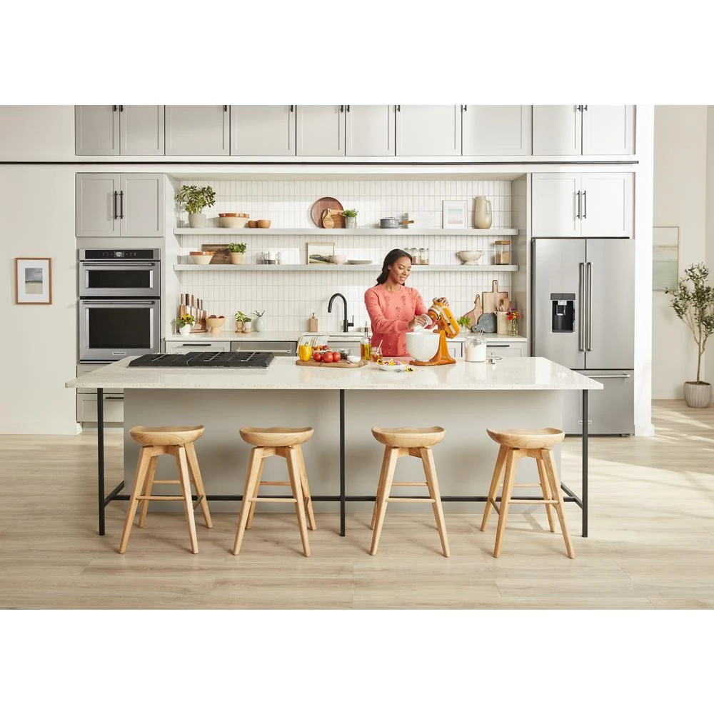 23.8 cu. ft. Counter-Depth French Door Platinum Interior Refrigerator with PrintShield™ Finish KRFC704FPS