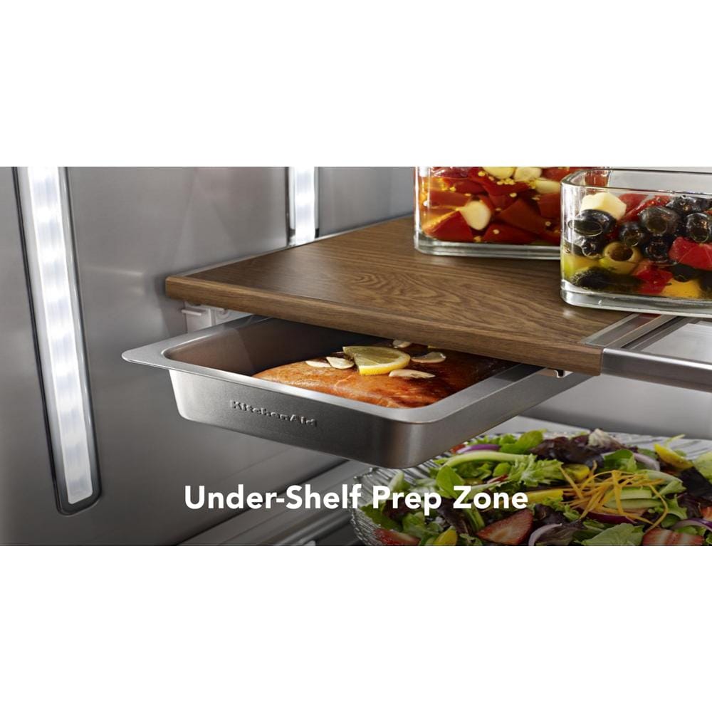 23.8 cu. ft. Counter-Depth French Door Platinum Interior Refrigerator with PrintShield™ Finish KRFC704FPS