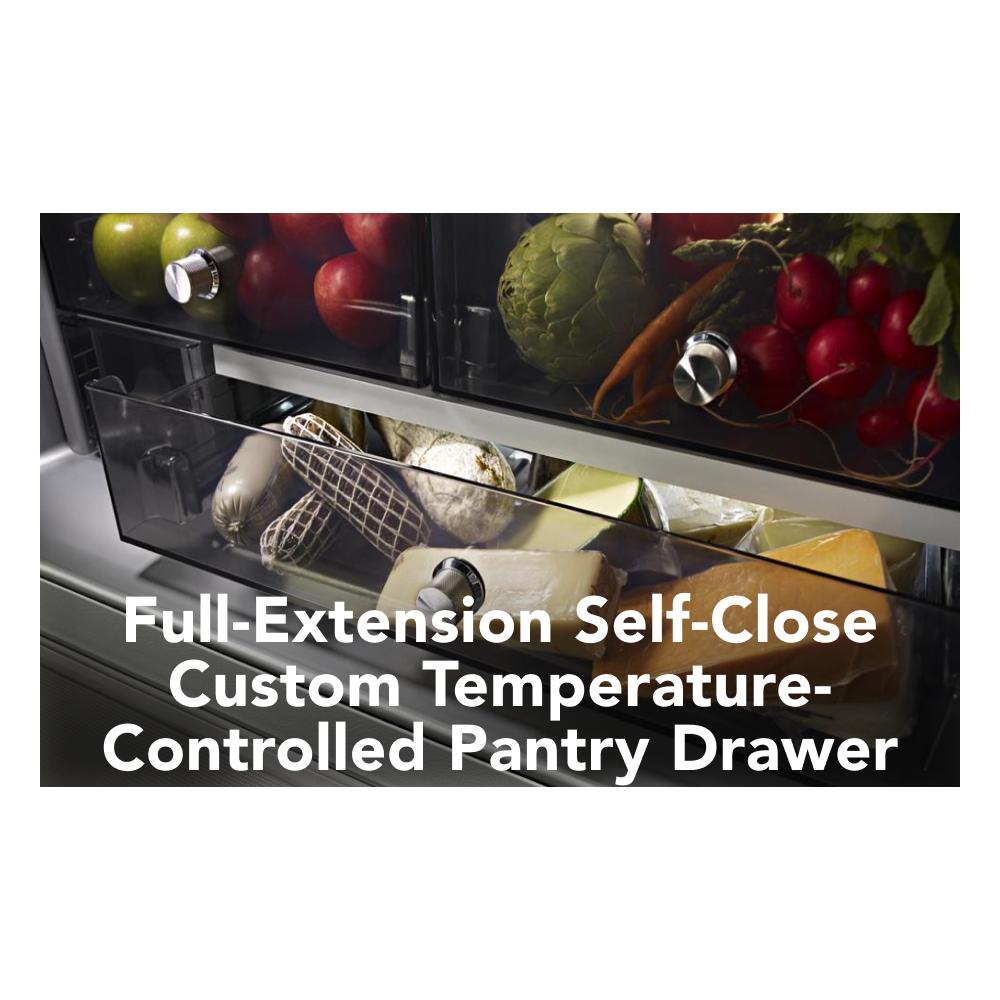 23.8 cu. ft. Counter-Depth French Door Platinum Interior Refrigerator with PrintShield™ Finish KRFC704FPS