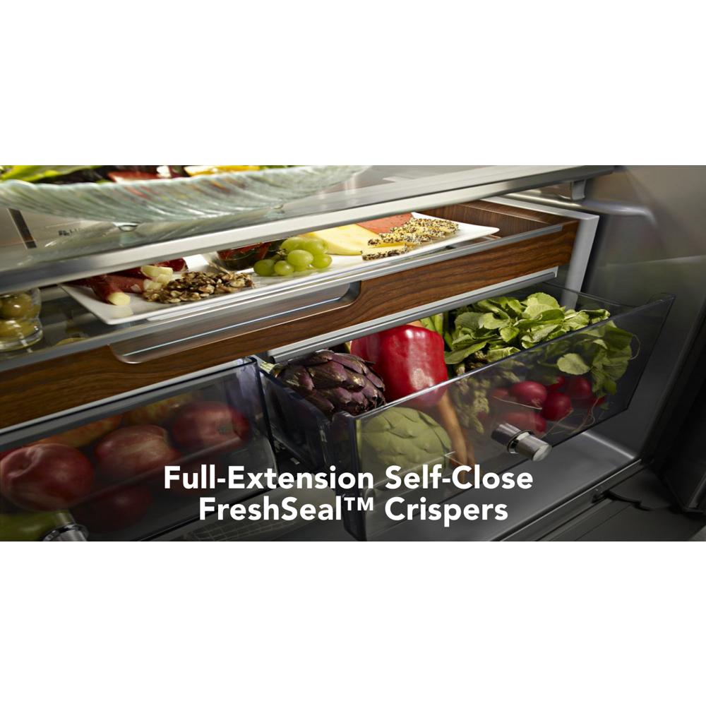 23.8 cu. ft. Counter-Depth French Door Platinum Interior Refrigerator with PrintShield™ Finish KRFC704FPS