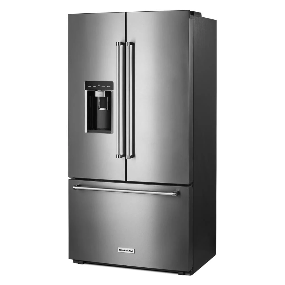 23.8 cu. ft. Counter-Depth French Door Platinum Interior Refrigerator with PrintShield™ Finish KRFC704FPS