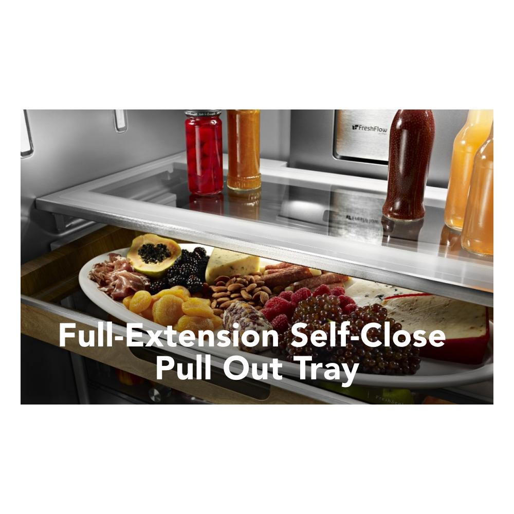 23.8 cu. ft. Counter-Depth French Door Platinum Interior Refrigerator with PrintShield™ Finish KRFC704FPS