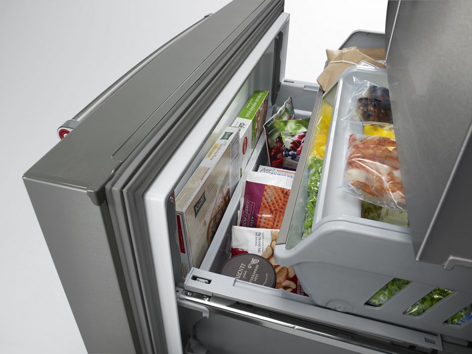 23.8 cu. ft. 36" Counter-Depth French Door Platinum Interior Refrigerator KRFC704FSS