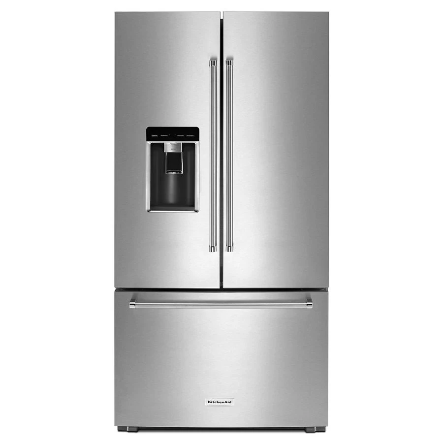 23.8 cu. ft. 36" Counter-Depth French Door Platinum Interior Refrigerator KRFC704FSS