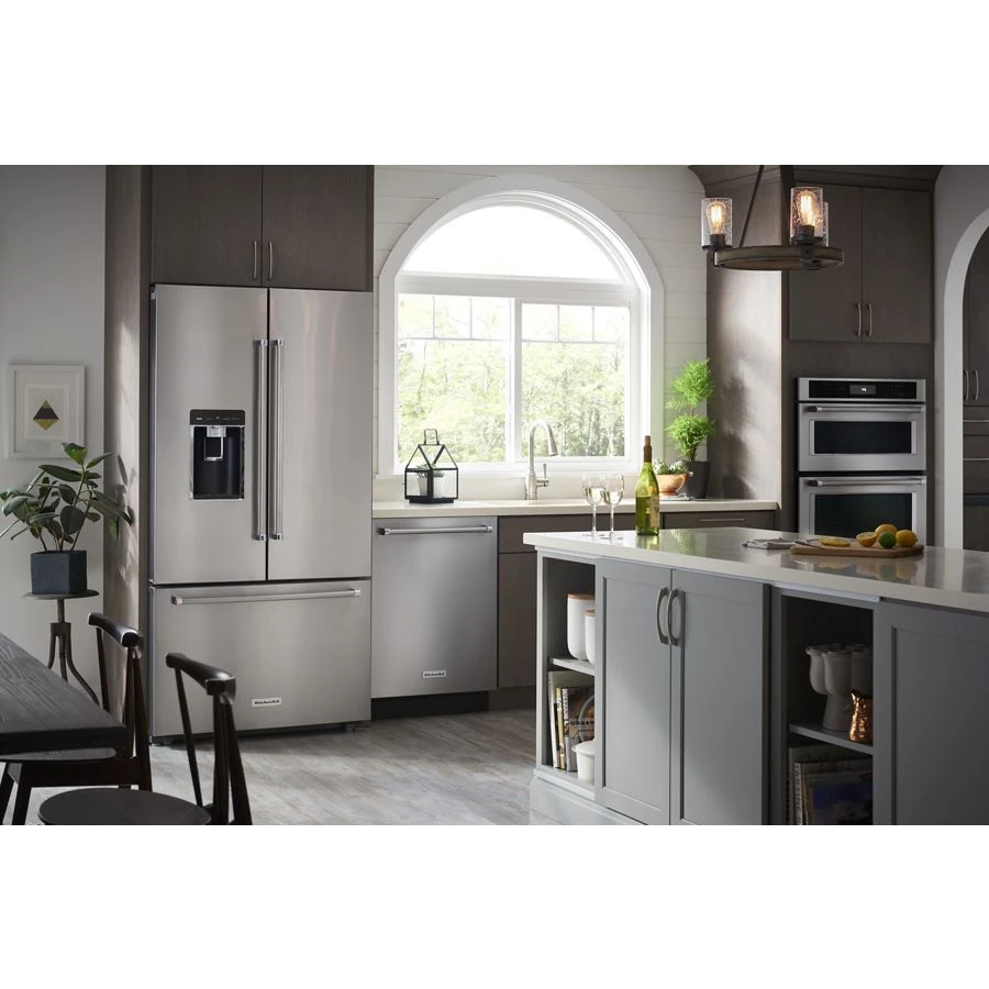 23.8 cu. ft. 36" Counter-Depth French Door Platinum Interior Refrigerator KRFC704FSS