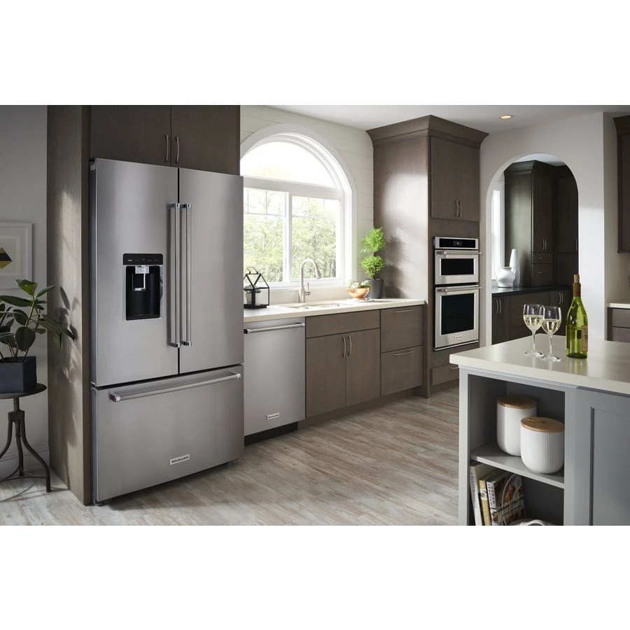 23.8 cu. ft. 36" Counter-Depth French Door Platinum Interior Refrigerator KRFC704FSS