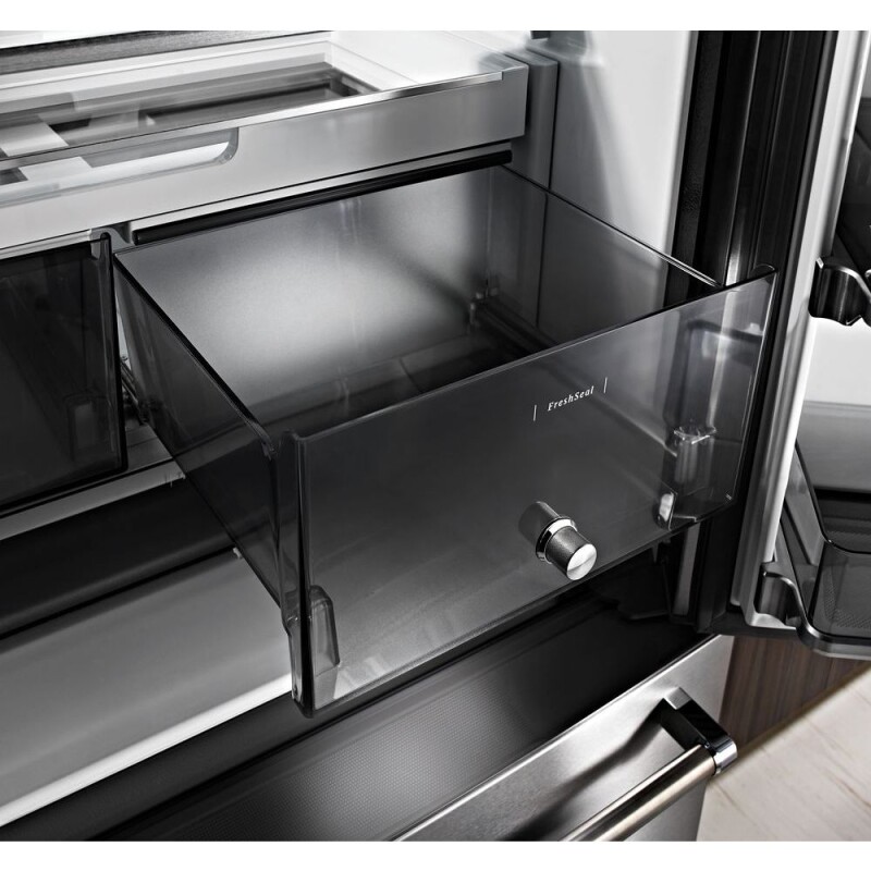 23.8 cu. ft. 36" Counter-Depth French Door Platinum Interior Refrigerator KRFC704FSS