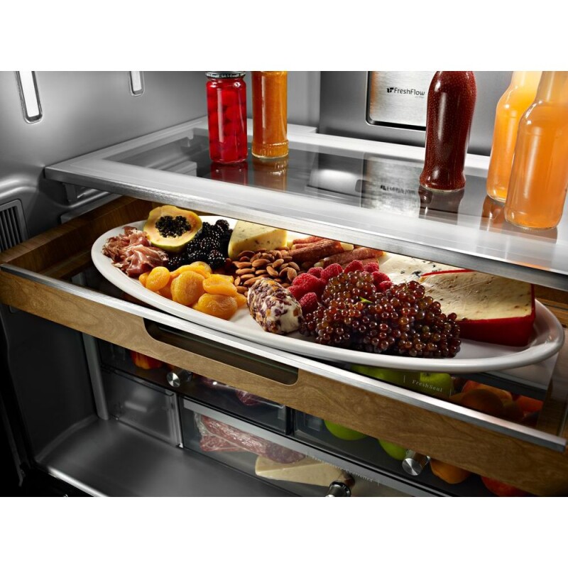 23.8 cu. ft. 36" Counter-Depth French Door Platinum Interior Refrigerator KRFC704FSS