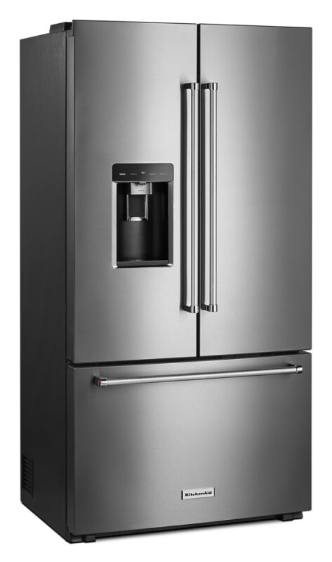 23.8 cu. ft. 36" Counter-Depth French Door Platinum Interior Refrigerator KRFC704FSS