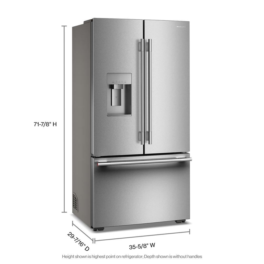 Counter-Depth French Door Refrigerator with External Water Dispenser KRFC736SPS
