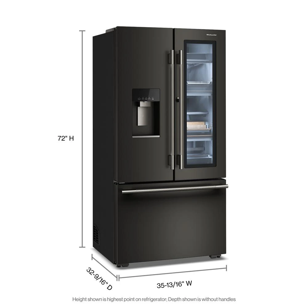 Counter-Depth French Door Refrigerator with ClearVue™ KRFC936SBE