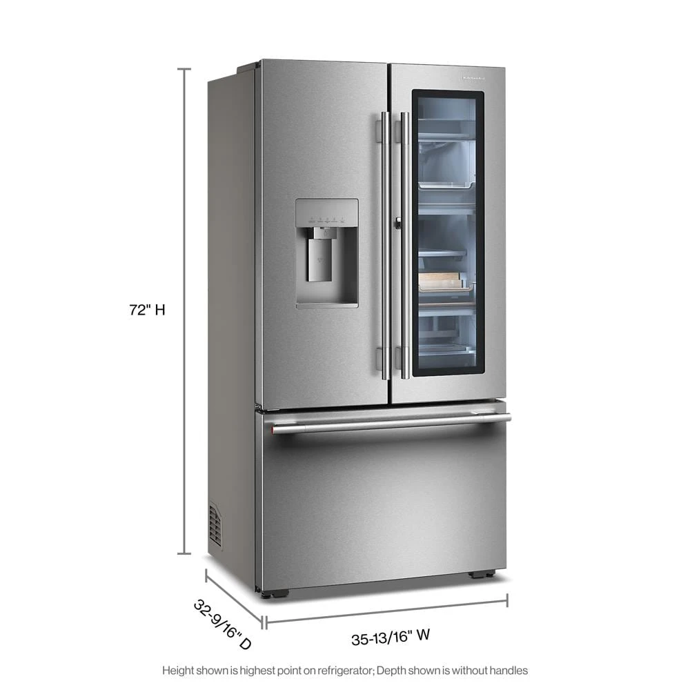 Counter-Depth French Door Refrigerator with ClearVue™ KRFC936SPS