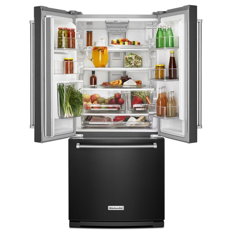 20 cu. Ft. 30-Inch Width Standard Depth French Door Refrigerator with Interior Dispense KRFF300EBS