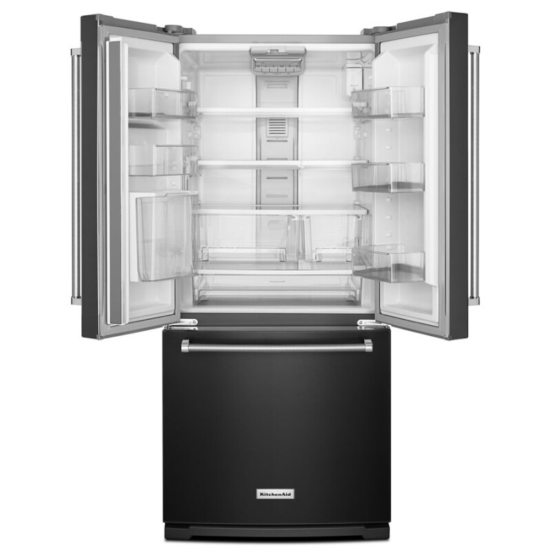 20 cu. Ft. 30-Inch Width Standard Depth French Door Refrigerator with Interior Dispense KRFF300EBS