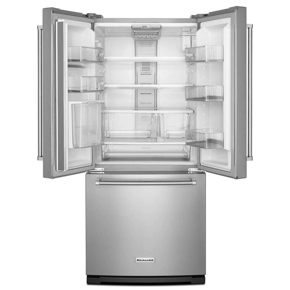 20 cu. Ft. 30-Inch Width Standard Depth French Door Refrigerator with Interior Dispense KRFF300ESS