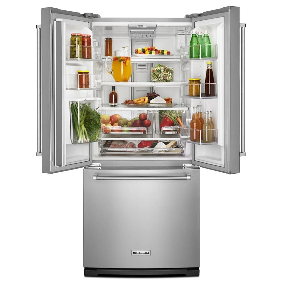 20 cu. Ft. 30-Inch Width Standard Depth French Door Refrigerator with Interior Dispense KRFF300ESS