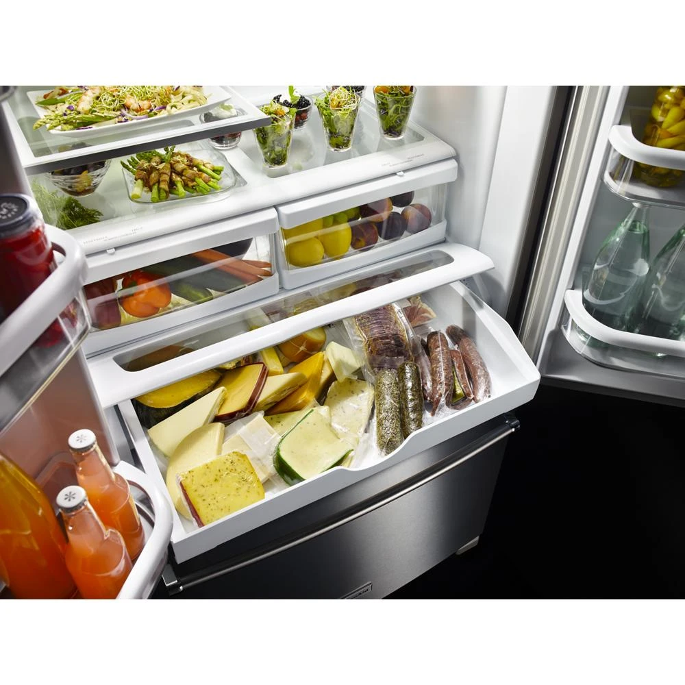 25 Cu. Ft. 36-Width Standard Depth French Door Refrigerator with Interior Dispense KRFF305ESS