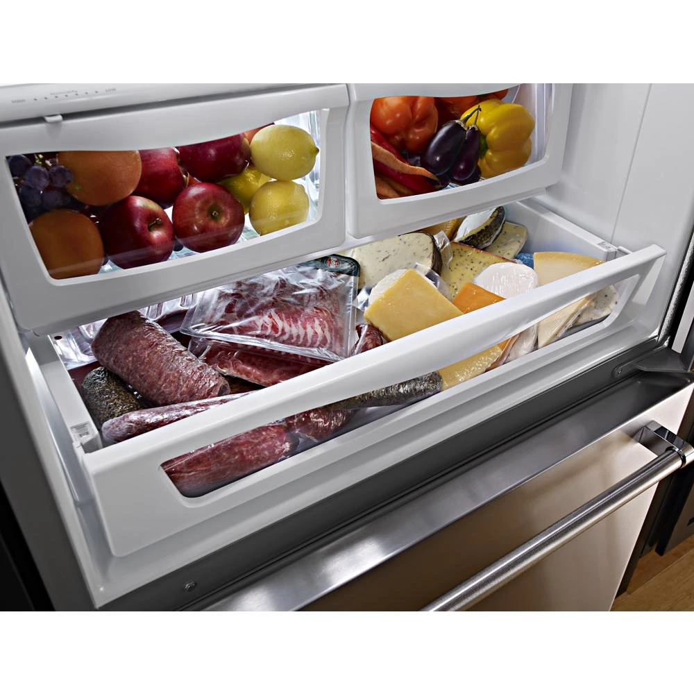 25 Cu. Ft. 36-Width Standard Depth French Door Refrigerator with Interior Dispense KRFF305ESS