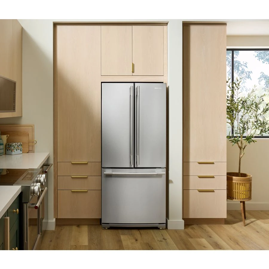 20 Cu. Ft. 30-inch Width Standard Depth French Door Refrigerator With Printshield® Finish And Interior Dispense KRFF330SPS