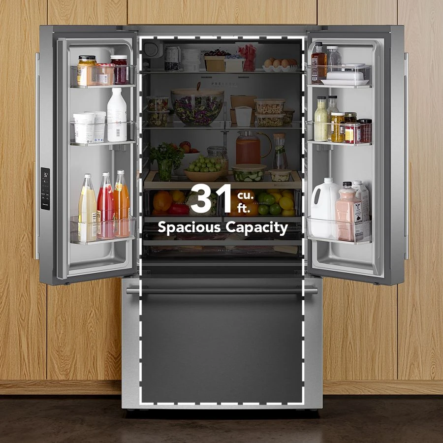 31 Cu. Ft. French Door Refrigerator With Interior Water And Ice KRFF336SPS