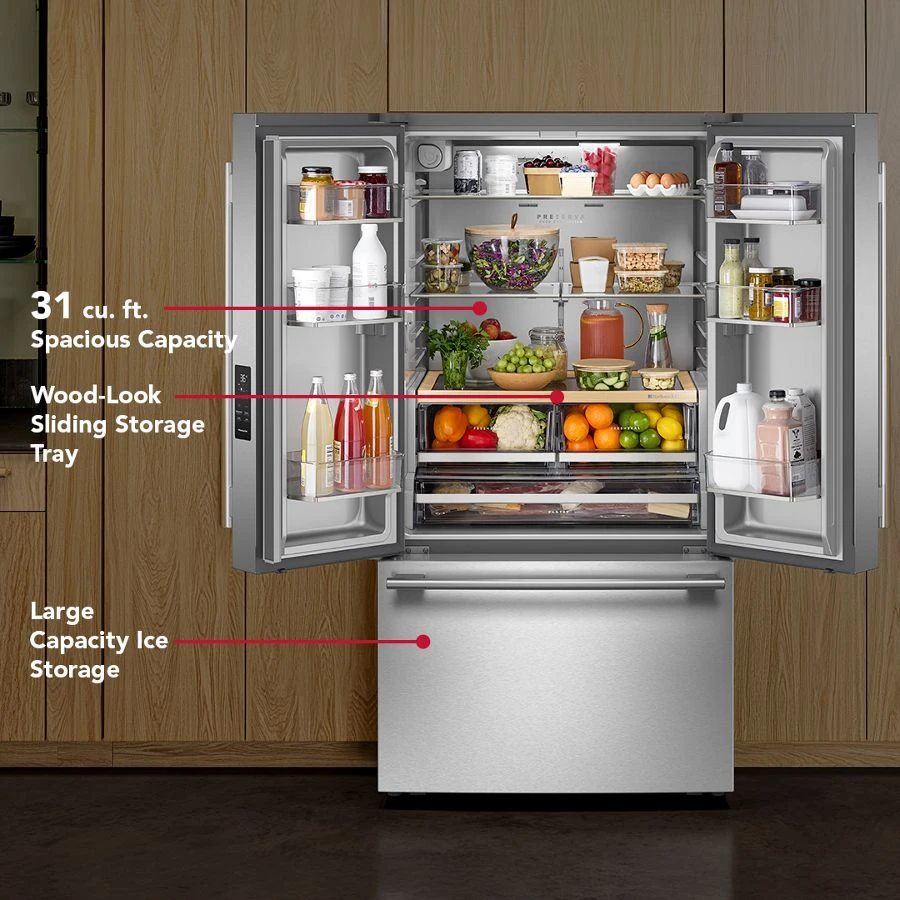 31 Cu. Ft. French Door Refrigerator With Interior Water And Ice KRFF336SPS