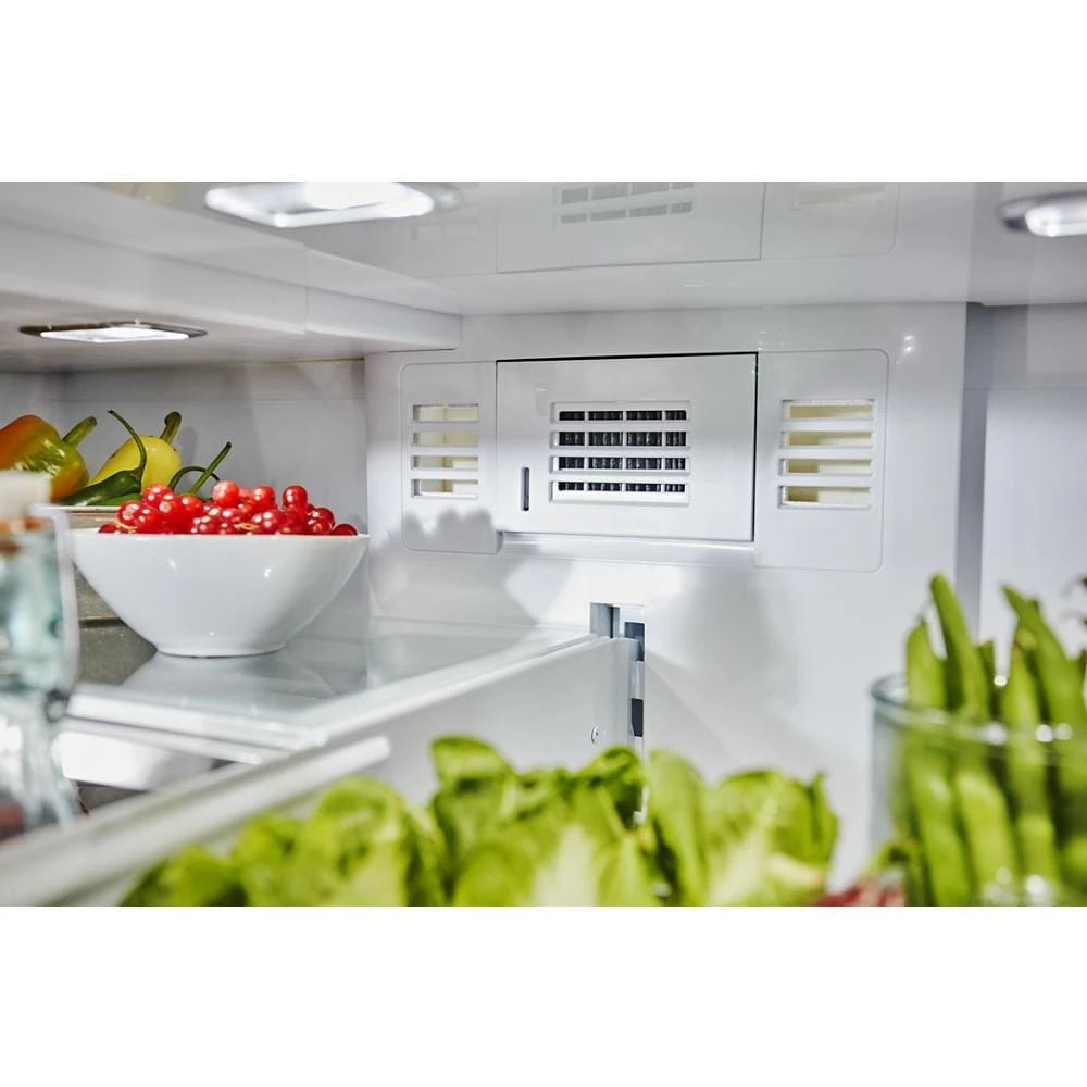 26.8 cu. ft. 36-Inch Width Standard Depth French Door Refrigerator with Exterior Ice and Water and PrintShield™ finish KRFF507HPS