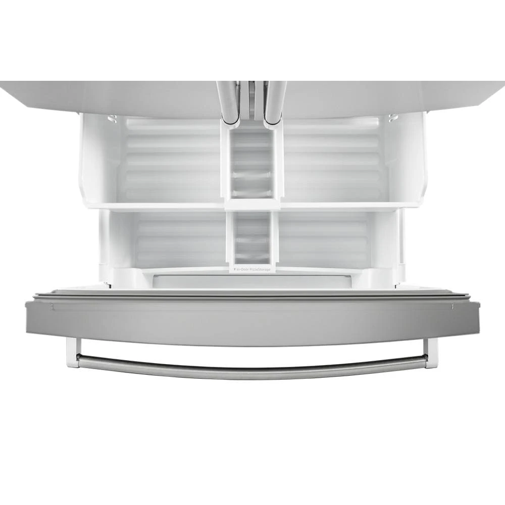 26.8 cu. ft. 36-Inch Width Standard Depth French Door Refrigerator with Exterior Ice and Water and PrintShield™ finish KRFF507HPS