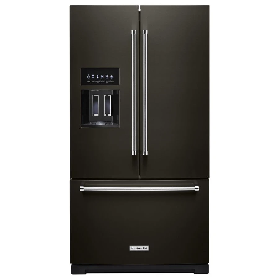26.8 Cu. Ft. Standard-Depth French Door Refrigerator with Exterior Ice and Water Dispenser KRFF577KBS