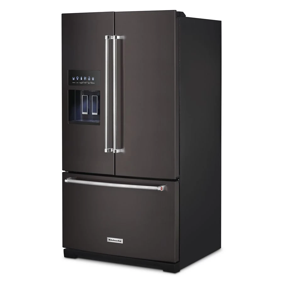 26.8 Cu. Ft. Standard-Depth French Door Refrigerator with Exterior Ice and Water Dispenser KRFF577KBS