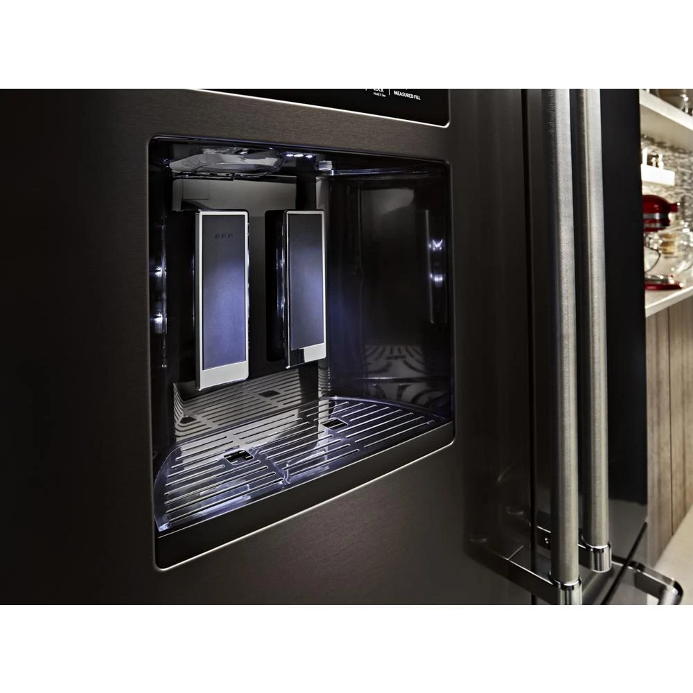 26.8 Cu. Ft. Standard-Depth French Door Refrigerator with Exterior Ice and Water Dispenser KRFF577KBS