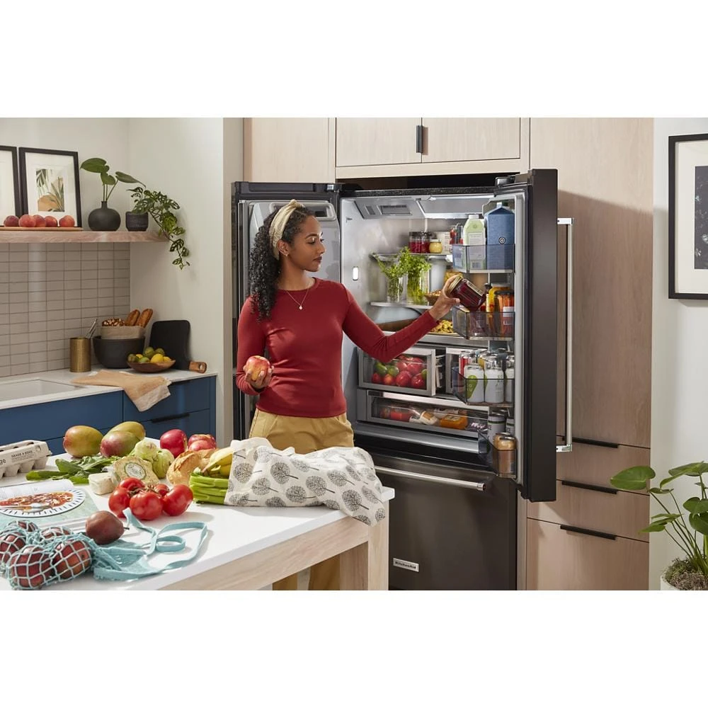 26.8 Cu. Ft. Standard-Depth French Door Refrigerator with Exterior Ice and Water Dispenser KRFF577KBS