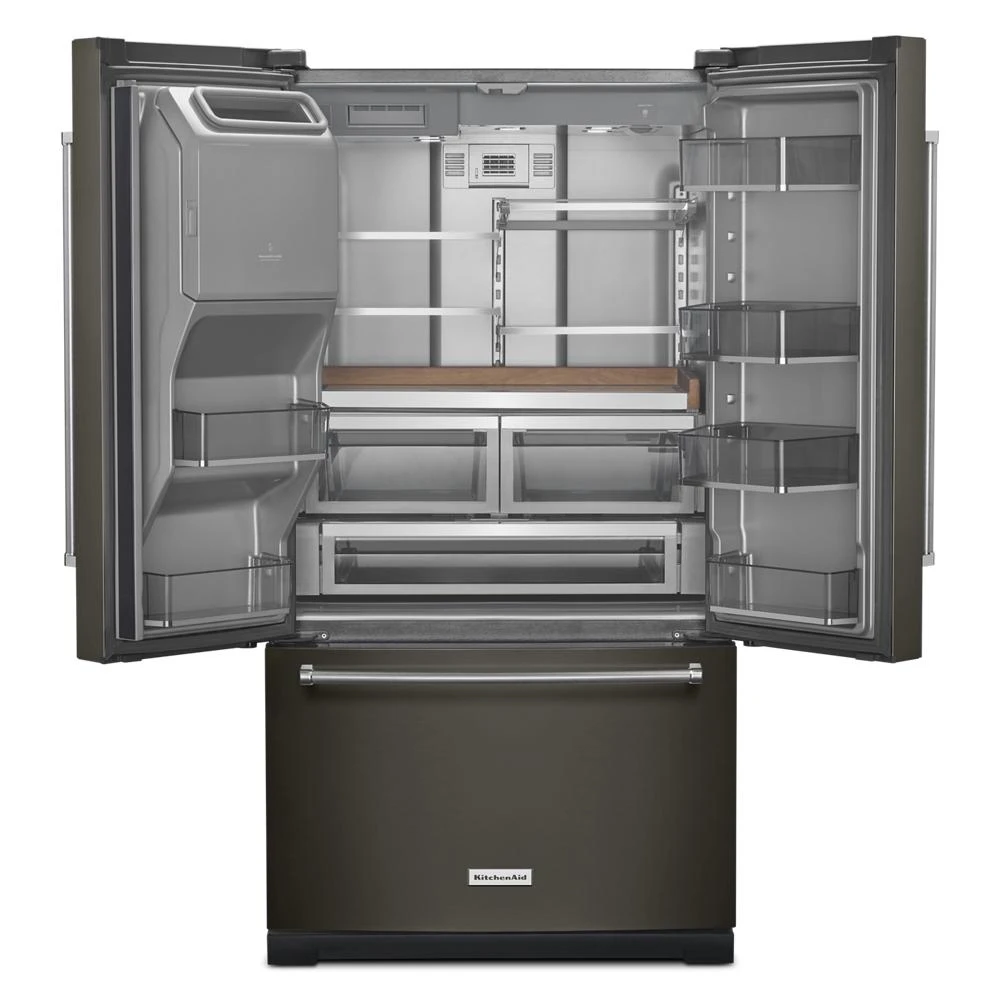 26.8 Cu. Ft. Standard-Depth French Door Refrigerator with Exterior Ice and Water Dispenser KRFF577KBS