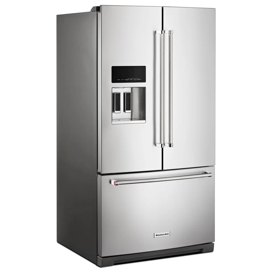 26.8 Cu. Ft. Standard-Depth French Door Refrigerator with Exterior Ice and Water Dispenser KRFF577KPS